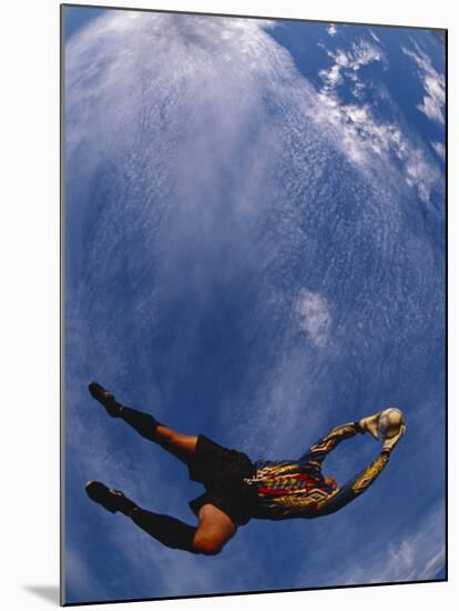 Soccer Goalie in Action-null-Mounted Photographic Print