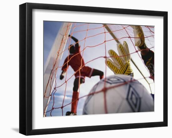 Soccer Goalie in Action-null-Framed Photographic Print