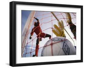 Soccer Goalie in Action-null-Framed Photographic Print