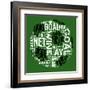 Soccer (Green)-Jim Baldwin-Framed Art Print
