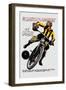 Soccer on Motorcycle-null-Framed Art Print