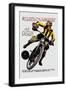 Soccer on Motorcycle-null-Framed Art Print