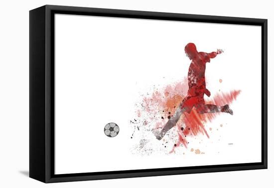 Soccer Player 01-Marlene Watson-Framed Stretched Canvas