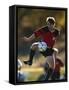 Soccer Player in Action-null-Framed Stretched Canvas