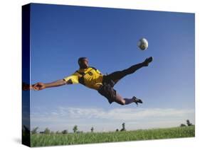 Soccer Player in Action-null-Stretched Canvas