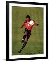 Soccer Player in Action-null-Framed Photographic Print