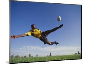 Soccer Player in Action-null-Mounted Photographic Print