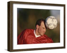 Soccer Player in Action-null-Framed Photographic Print