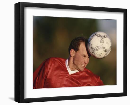 Soccer Player in Action-null-Framed Photographic Print