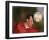 Soccer Player in Action-null-Framed Photographic Print