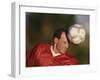 Soccer Player in Action-null-Framed Photographic Print