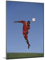Soccer Player in Action-null-Mounted Photographic Print