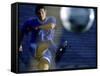 Soccer Player Kicking a Soccer Ball-null-Framed Stretched Canvas