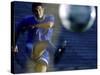 Soccer Player Kicking a Soccer Ball-null-Stretched Canvas