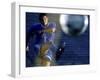 Soccer Player Kicking a Soccer Ball-null-Framed Premium Photographic Print