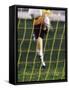 Soccer Player Kicking a Soccer Ball-null-Framed Stretched Canvas