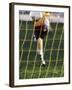 Soccer Player Kicking a Soccer Ball-null-Framed Photographic Print