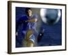 Soccer Player Kicking a Soccer Ball-null-Framed Photographic Print