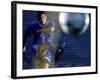 Soccer Player Kicking a Soccer Ball-null-Framed Photographic Print