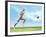 Soccer Player Musculature Running after Soccer Ball-null-Framed Art Print