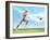 Soccer Player Musculature Running after Soccer Ball-null-Framed Art Print