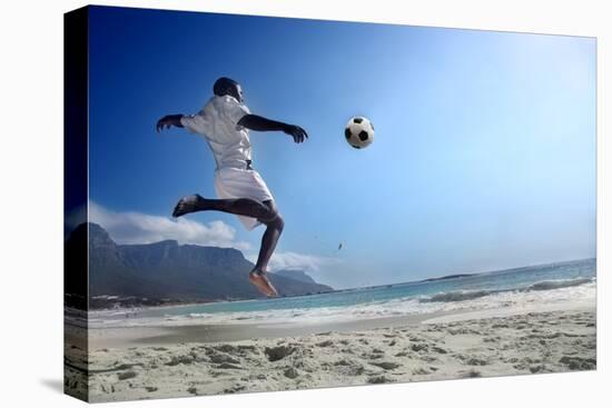 Soccer Player on the Beach of Cape Town-olly2-Stretched Canvas