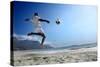 Soccer Player on the Beach of Cape Town-olly2-Stretched Canvas