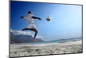 Soccer Player on the Beach of Cape Town-olly2-Mounted Photographic Print