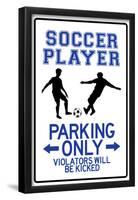 Soccer Player Parking Only-null-Framed Poster