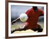 Soccer Player Preparing to Kick Ball-null-Framed Photographic Print