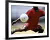 Soccer Player Preparing to Kick Ball-null-Framed Photographic Print