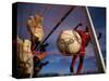 Soccer Player Scoring a Goal-null-Stretched Canvas