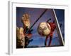 Soccer Player Scoring a Goal-null-Framed Photographic Print