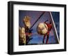 Soccer Player Scoring a Goal-null-Framed Photographic Print