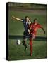 Soccer Players Fighting for the Ball-null-Stretched Canvas