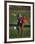 Soccer Players Fighting for the Ball-null-Framed Photographic Print