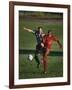 Soccer Players Fighting for the Ball-null-Framed Photographic Print