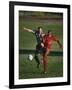 Soccer Players Fighting for the Ball-null-Framed Photographic Print