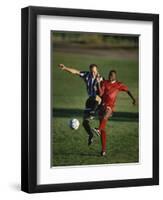 Soccer Players Fighting for the Ball-null-Framed Photographic Print