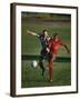 Soccer Players Fighting for the Ball-null-Framed Photographic Print