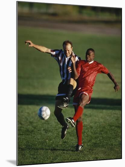 Soccer Players Fighting for the Ball-null-Mounted Photographic Print