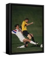 Soccer Players in Action-null-Framed Stretched Canvas