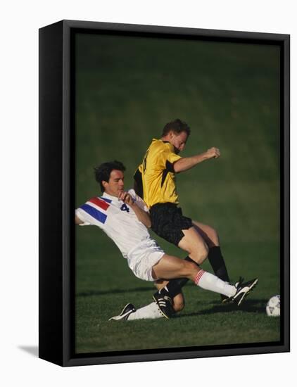 Soccer Players in Action-null-Framed Stretched Canvas