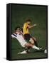 Soccer Players in Action-null-Framed Stretched Canvas