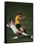 Soccer Players in Action-null-Framed Stretched Canvas