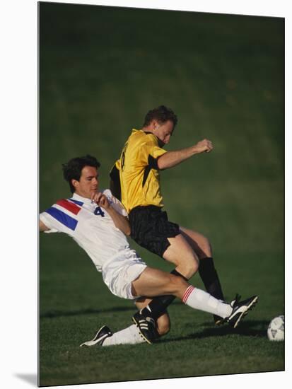 Soccer Players in Action-null-Mounted Photographic Print