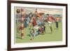 Soccer Roughhousing-null-Framed Art Print