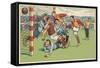 Soccer Roughhousing-null-Framed Stretched Canvas