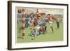 Soccer Roughhousing-null-Framed Art Print