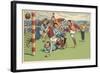 Soccer Roughhousing-null-Framed Art Print